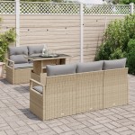 vidaXL Set de canapele pentru grădină Manual 6 pcs bej și gri deschis