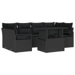 vidaXL Set de canapele pentru grădină 7 pcs Negru 100 x 55 x 73 cm vidaXL Set de canapele pentru grădină 7 pcs Negru 100 x 55 x 73 cm