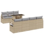vidaXL Set de canapele pentru grădină Manual 8 pcs bej și gri deschis