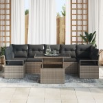 vidaXL Set de canapele pentru grădină 8 pcs Gri 100 x 55 x 73 cm