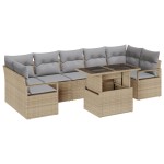vidaXL Set de canapele pentru grădină Manual 8 pcs bej și gri deschis
