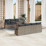vidaXL Set de canapele pentru grădină 7 pcs Gri 100 x 55 x 73 cm