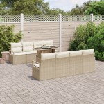 vidaXL Set de canapele pentru grădină cu pernă 7 pcs bej și crem vidaXL Set de canapele pentru grădină cu pernă 7 pcs bej și crem