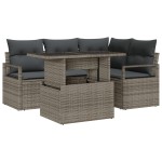 vidaXL Set de canapele pentru grădină 5 pcs Gri 100 x 55 x 73 cm