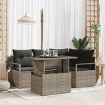 vidaXL Set de canapele pentru grădină 5 pcs Gri 100 x 55 x 73 cm