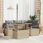 vidaXL Set de canapele pentru grădină Manual 5 pcs bej și gri deschis