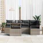 vidaXL Set de canapele pentru grădină 6 pcs Gri 100 x 55 x 73 cm