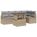vidaXL Set de canapele pentru grădină Manual 6 pcs bej și gri deschis