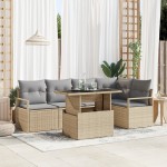 vidaXL Set de canapele pentru grădină Manual 6 pcs bej și gri deschis