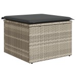 vidaXL Set de canapele pentru grădină cu pernă 8 pcs Gri deschis