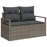 vidaXL Set de canapele pentru grădină 10 pcs Gri 100 x 55 x 73 cm vidaXL Set de canapele pentru grădină 10 pcs Gri 100 x 55 x 73 cm