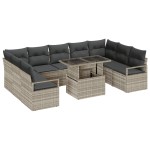 vidaXL Set de canapele pentru grădină cu pernă 10 pcs Gri deschis vidaXL Set de canapele pentru grădină cu pernă 10 pcs Gri deschis