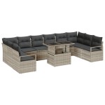 vidaXL Set de canapele pentru grădină cu pernă 11 pcs Gri deschis vidaXL Set de canapele pentru grădină cu pernă 11 pcs Gri deschis