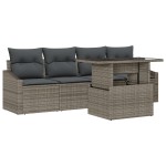 vidaXL Set de canapele pentru grădină 5 pcs Gri 100 x 55 x 73 cm