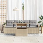 vidaXL Set de canapele pentru grădină Manual 5 pcs bej și gri deschis