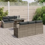 vidaXL Set de canapele pentru grădină 7 pcs Gri 100 x 55 x 73 cm vidaXL Set de canapele pentru grădină 7 pcs Gri 100 x 55 x 73 cm