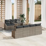 vidaXL Set de canapele pentru grădină 8 pcs Gri 100 x 55 x 73 cm