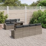 vidaXL Set de canapele pentru grădină 8 pcs Gri 100 x 55 x 73 cm