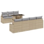 vidaXL Set de canapele pentru grădină 8 pcs bej și gri deschis