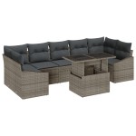 vidaXL Set de canapele pentru grădină 8 pcs Gri 100 x 55 x 73 cm
