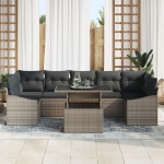 vidaXL Set de canapele pentru grădină 8 pcs Gri 100 x 55 x 73 cm