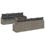 vidaXL Set de canapele pentru grădină 7 pcs Gri 100 x 55 x 73 cm