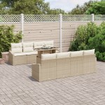 vidaXL Set de canapele pentru grădină cu pernă 7 pcs bej și crem vidaXL Set de canapele pentru grădină cu pernă 7 pcs bej și crem