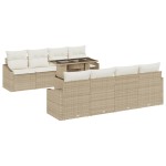 vidaXL Set de canapele pentru grădină cu pernă 7 pcs bej și crem vidaXL Set de canapele pentru grădină cu pernă 7 pcs bej și crem