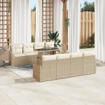 vidaXL Set de canapele pentru grădină cu pernă 7 pcs bej și crem vidaXL Set de canapele pentru grădină cu pernă 7 pcs bej și crem