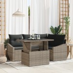 vidaXL Set de canapele pentru grădină 5 pcs Gri 100 x 55 x 73 cm
