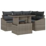 vidaXL Set de canapele pentru grădină 5 pcs Gri 100 x 55 x 73 cm