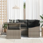 vidaXL Set de canapele pentru grădină 5 pcs Gri 100 x 55 x 73 cm