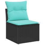 vidaXL Set de canapele pentru grădină cu pernă 6 pcs negru și crem vidaXL Set de canapele pentru grădină cu pernă 6 pcs negru și crem