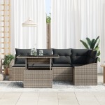vidaXL Set de canapele pentru grădină 6 pcs Gri 100 x 55 x 73 cm