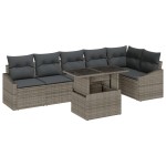 vidaXL Set de canapele pentru grădină 7 pcs Gri 100 x 55 x 73 cm