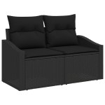 vidaXL Set de canapele pentru grădină 10 pcs Negru 100 x 55 x 73 cm vidaXL Set de canapele pentru grădină 10 pcs Negru 100 x 55 x 73 cm