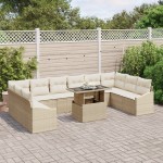 vidaXL Set de canapele pentru grădină cu pernă 11 pcs bej și crem vidaXL Set de canapele pentru grădină cu pernă 11 pcs bej și crem