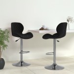 vidaXL Scaune de bar, 2 buc., negru, catifea vidaXL Scaune de bar, 2 buc., negru, catifea
