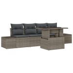 vidaXL Set de canapele pentru grădină 5 pcs Gri 100 x 55 x 73 cm