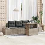 vidaXL Set de canapele pentru grădină 5 pcs Gri 100 x 55 x 73 cm
