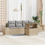vidaXL Set de canapele pentru grădină Manual 5 pcs bej și gri deschis