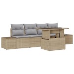 vidaXL Set de canapele pentru grădină Manual 5 pcs bej și gri deschis