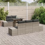 vidaXL Set de canapele pentru grădină 6 pcs Gri 100 x 55 x 73 cm