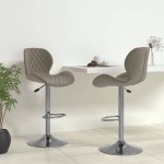 vidaXL Scaune de bar, 2 buc., gri deschis, catifea vidaXL Scaune de bar, 2 buc., gri deschis, catifea
