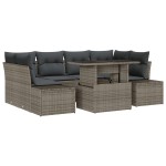 vidaXL Set de canapele pentru grădină 7 pcs Gri 100 x 55 x 73 cm