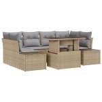 vidaXL Set de canapele pentru grădină Manual 7 pcs bej și gri deschis