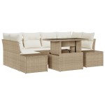 vidaXL Set de canapele pentru grădină cu pernă 7 pcs bej și crem vidaXL Set de canapele pentru grădină cu pernă 7 pcs bej și crem