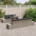 vidaXL Set de canapele pentru grădină 8 pcs Gri 100 x 55 x 73 cm