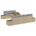 vidaXL Set de canapele pentru grădină Manual 8 pcs bej și gri deschis