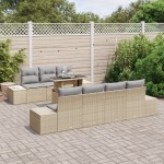 vidaXL Set de canapele pentru grădină Manual 8 pcs bej și gri deschis